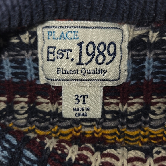 Children's Place Navy Sweater Size 3T - Picture 2 of 2